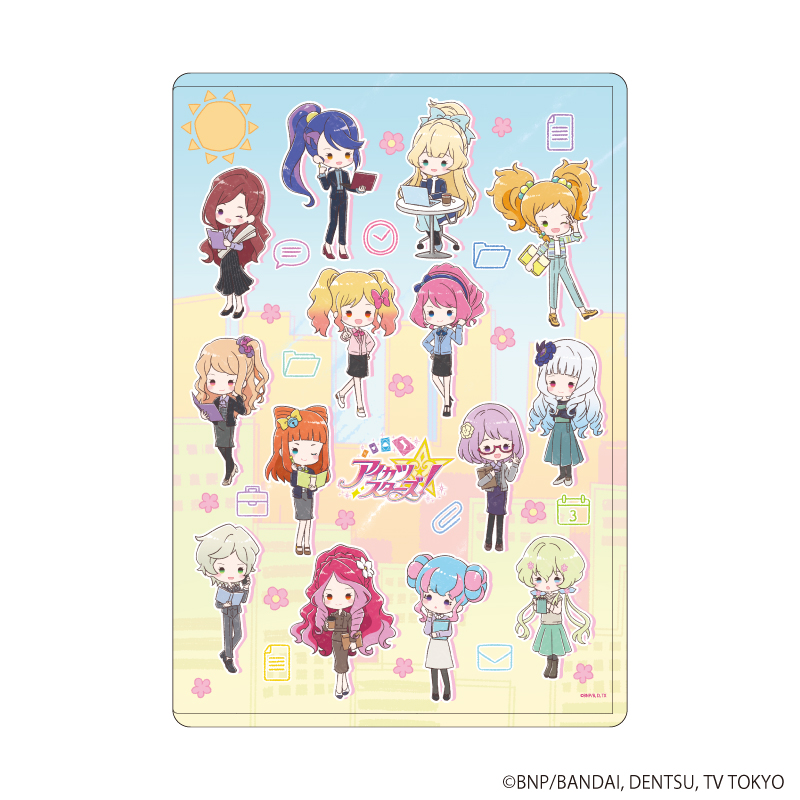 キャラクリアケース「アイカツスターズ！」06/オフィスガールver. 集合デザイン(グラフアートイラスト)