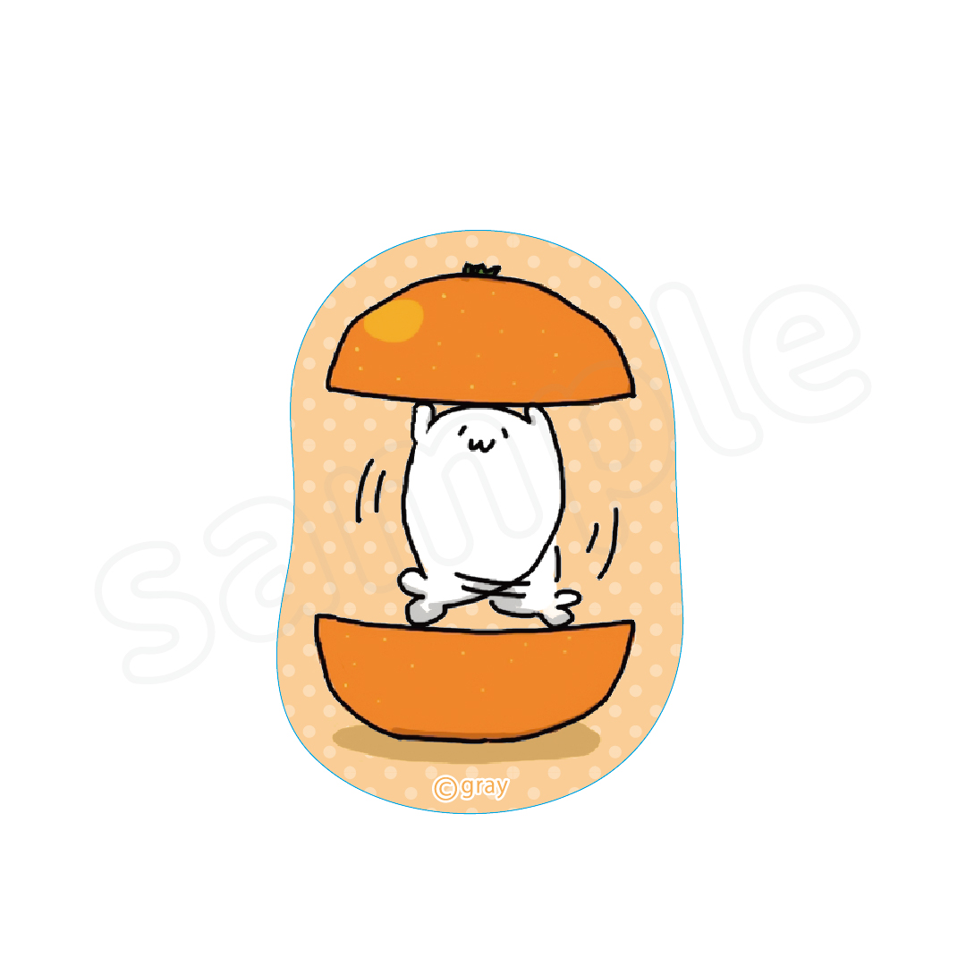 北海の魔獣あざらしさん　ステッカーみかん