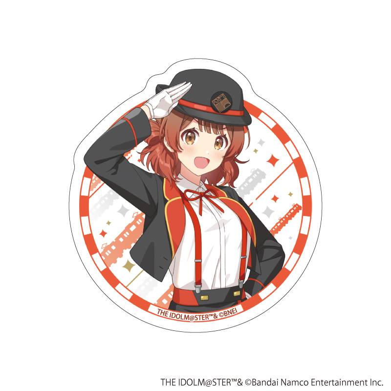 ダイカットステッカー「学園アイドルマスター」36/花海佑芽 駅員風衣装ver.(描き下ろしイラスト)
