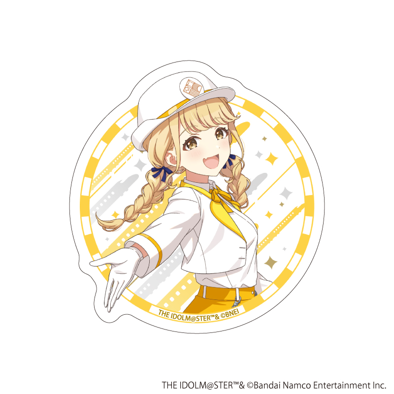 ダイカットステッカー「学園アイドルマスター」27/藤田ことね 駅員風衣装ver.(描き下ろしイラスト)