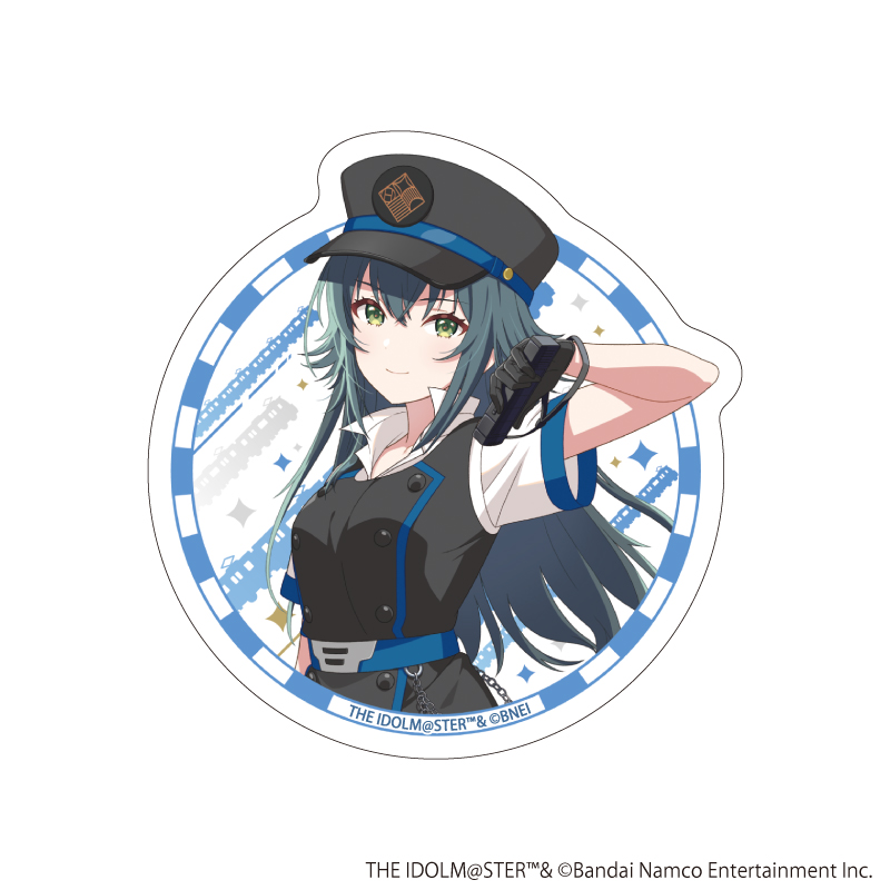 ダイカットステッカー「学園アイドルマスター」26/月村手毬 駅員風衣装ver.(描き下ろしイラスト)