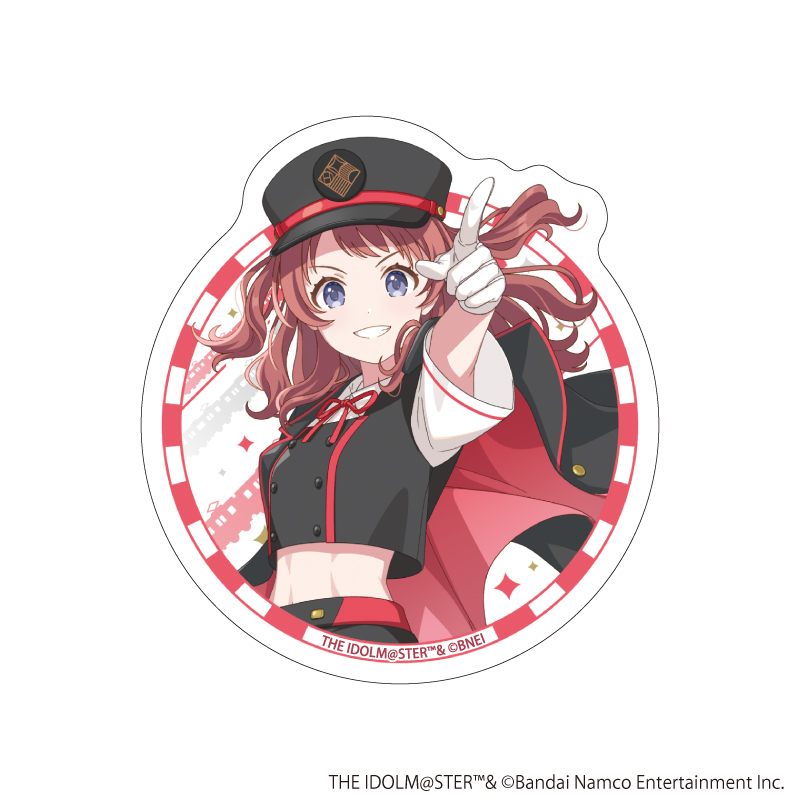 ダイカットステッカー「学園アイドルマスター」25/花海咲季 駅員風衣装ver.(描き下ろしイラスト)