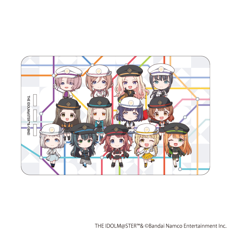 PIICA(R)(パスケース)「学園アイドルマスター」02/集合デザイン 駅員風衣装ver.(ミニキャライラスト)