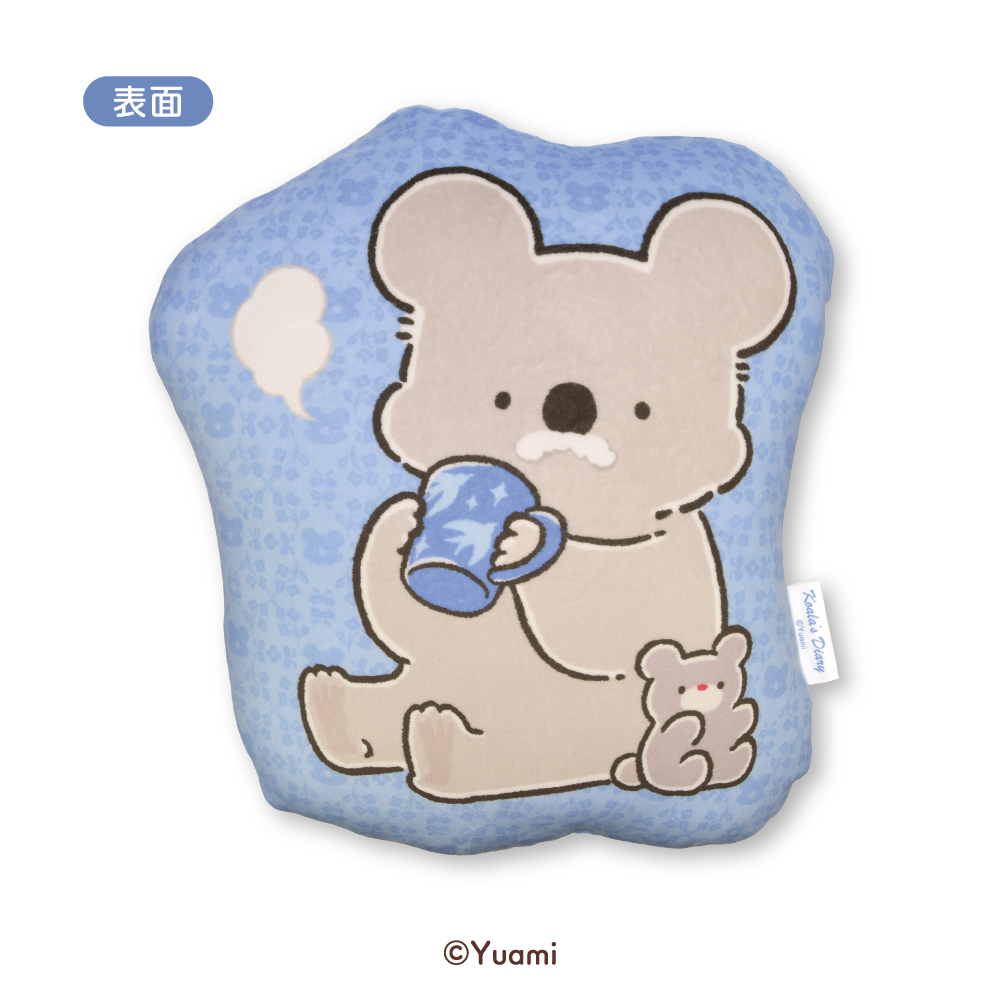 コアラ絵日記 ダイカットクッション 「ホットミルク」