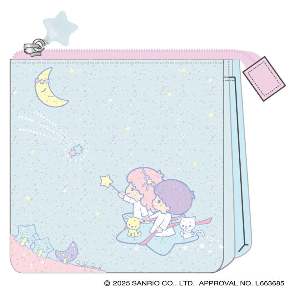 クリア3ポケットポーチ 星空レトロ