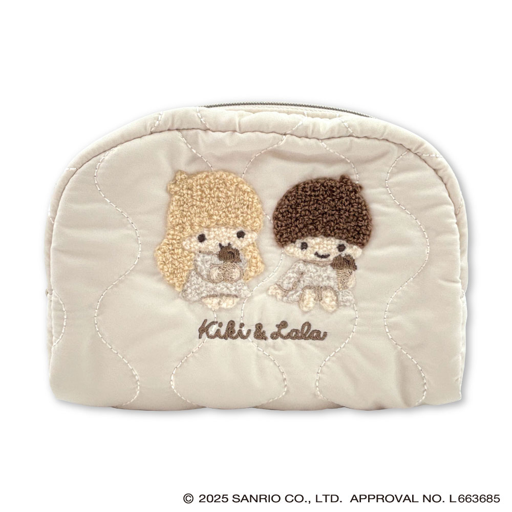 ラウンドポーチ ナチュラルキルティング