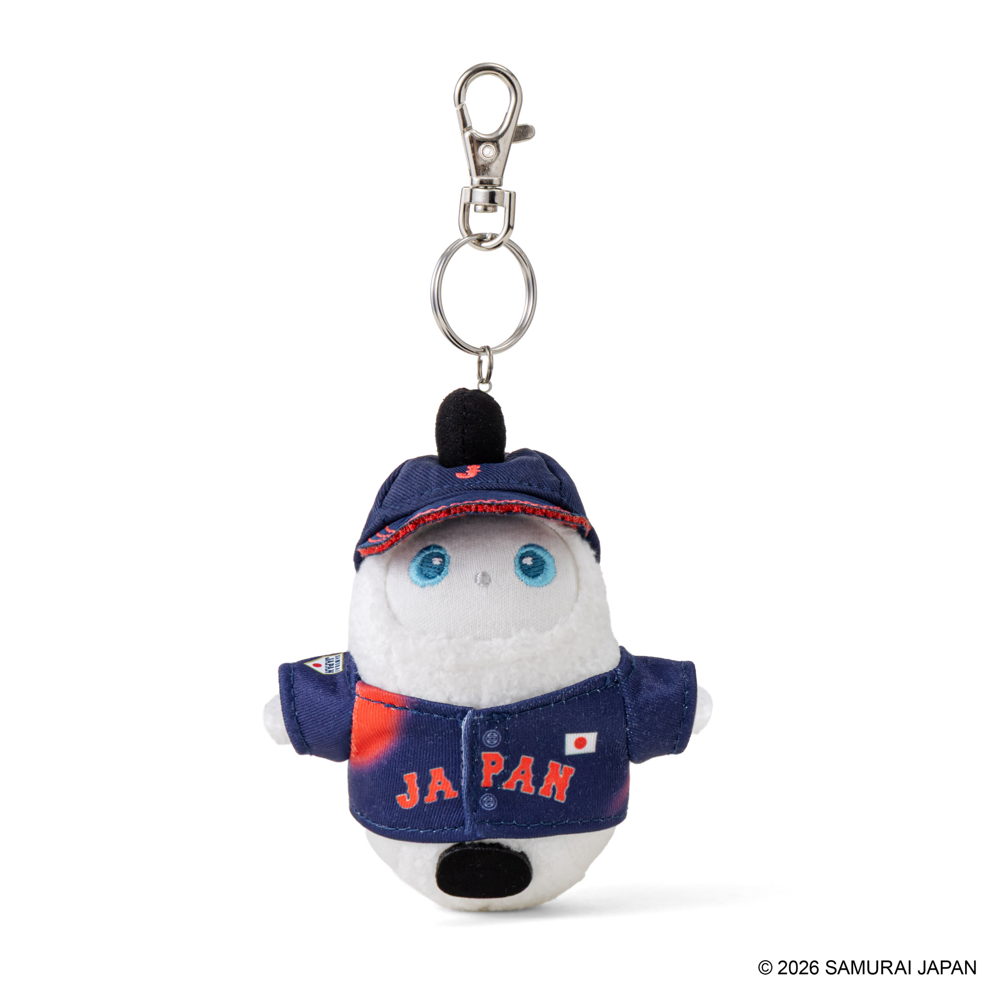 侍ジャパン×LOVOT ぬいぐるみチャーム(しろ×ネイビーユニ)
