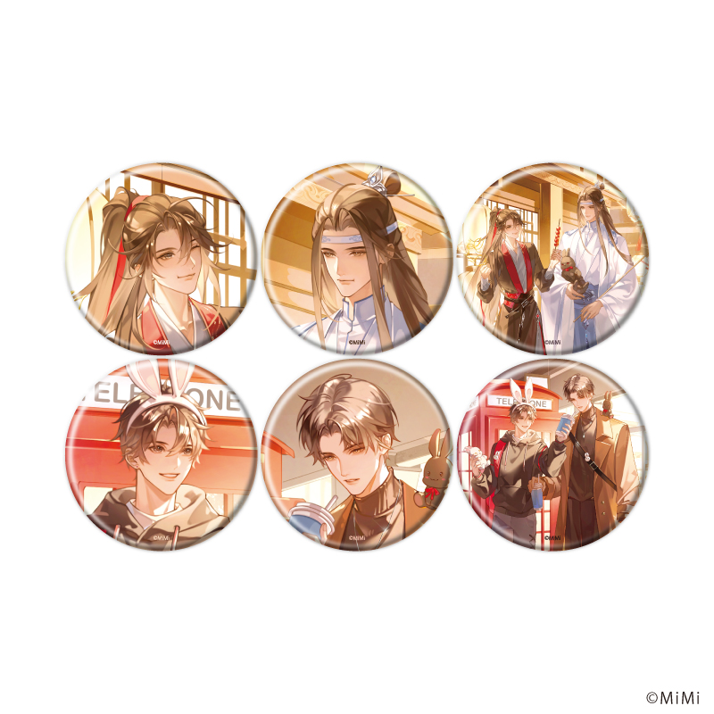 缶バッジ「大河幻想ラジオドラマ「魔道祖師」」03/デートver. コンプリートセット（全6種)(描き下ろしイラスト)