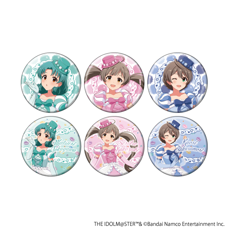 缶バッジ「アイドルマスター ミリオンライブ！」20/マカロンドレスver. コンプリートセット(全6種)(描き下ろしイラスト)