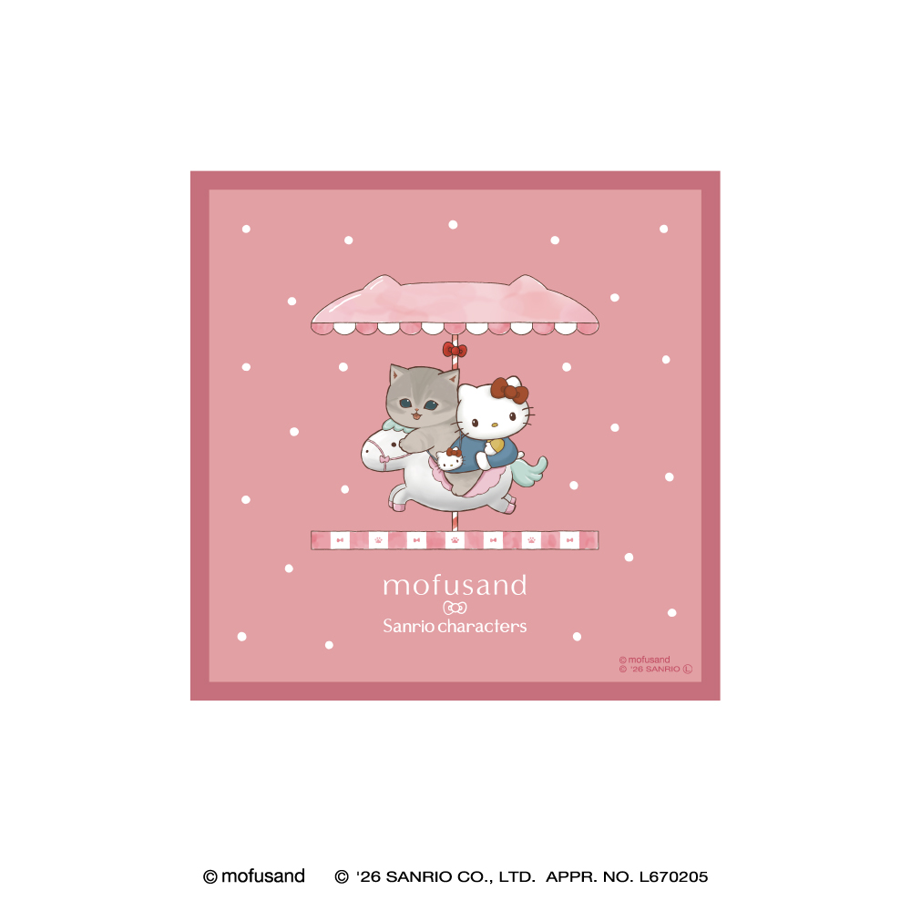 mofusand×ハローキティ ミニタオル