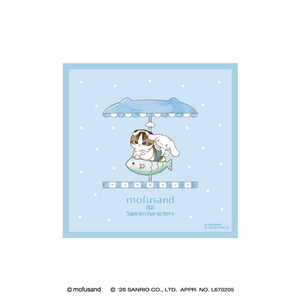 mofusand×シナモロール ミニタオル