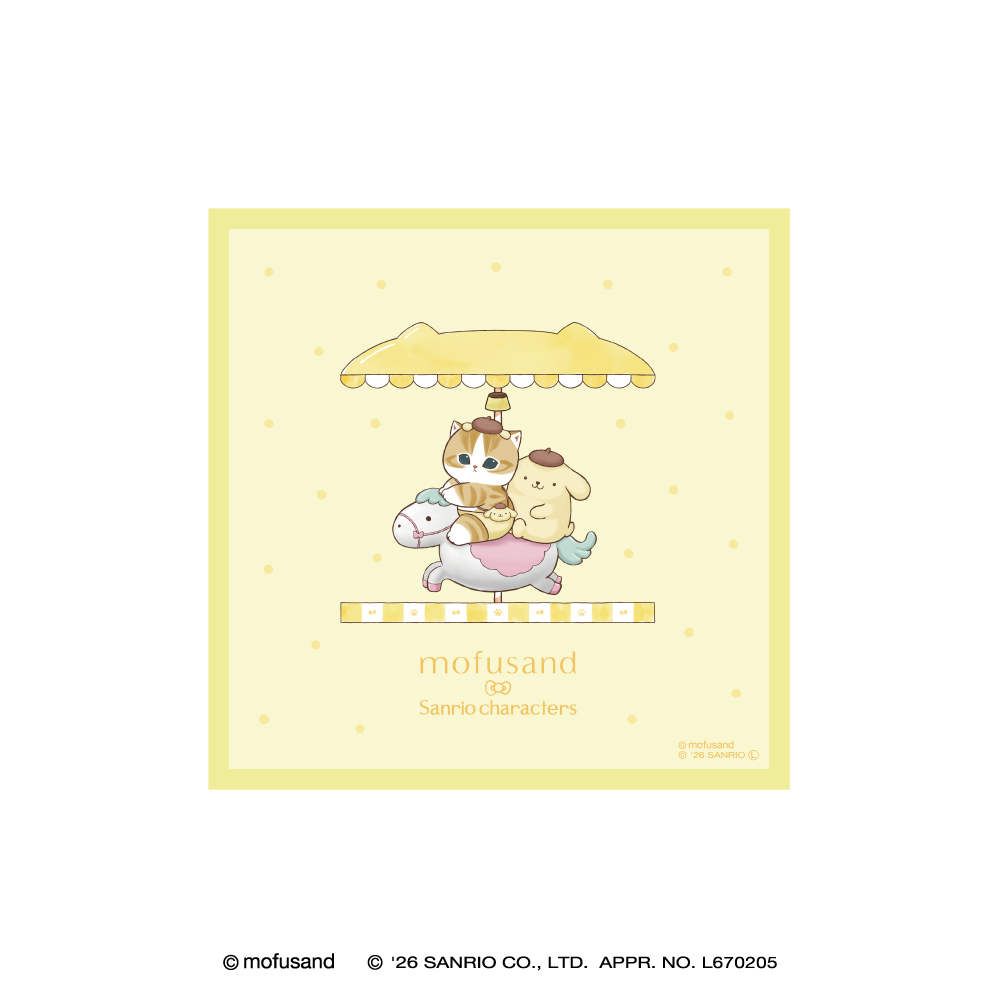 mofusand×ポムポムプリン ミニタオル