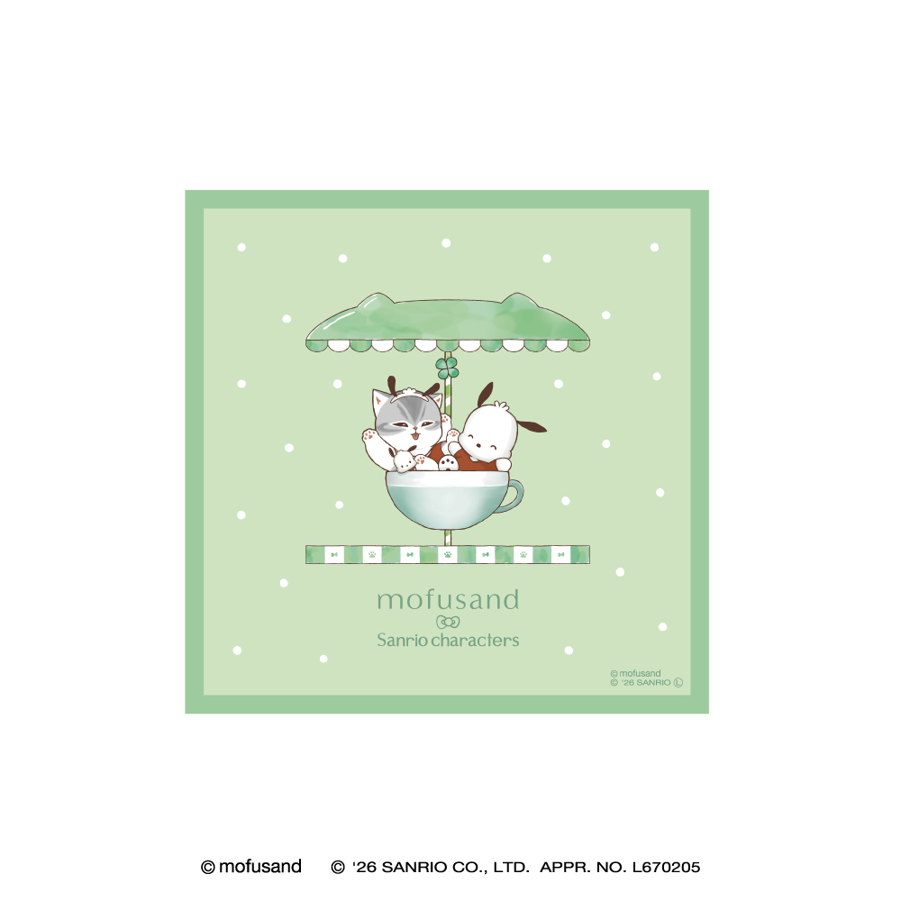 mofusand×ポチャッコ ミニタオル