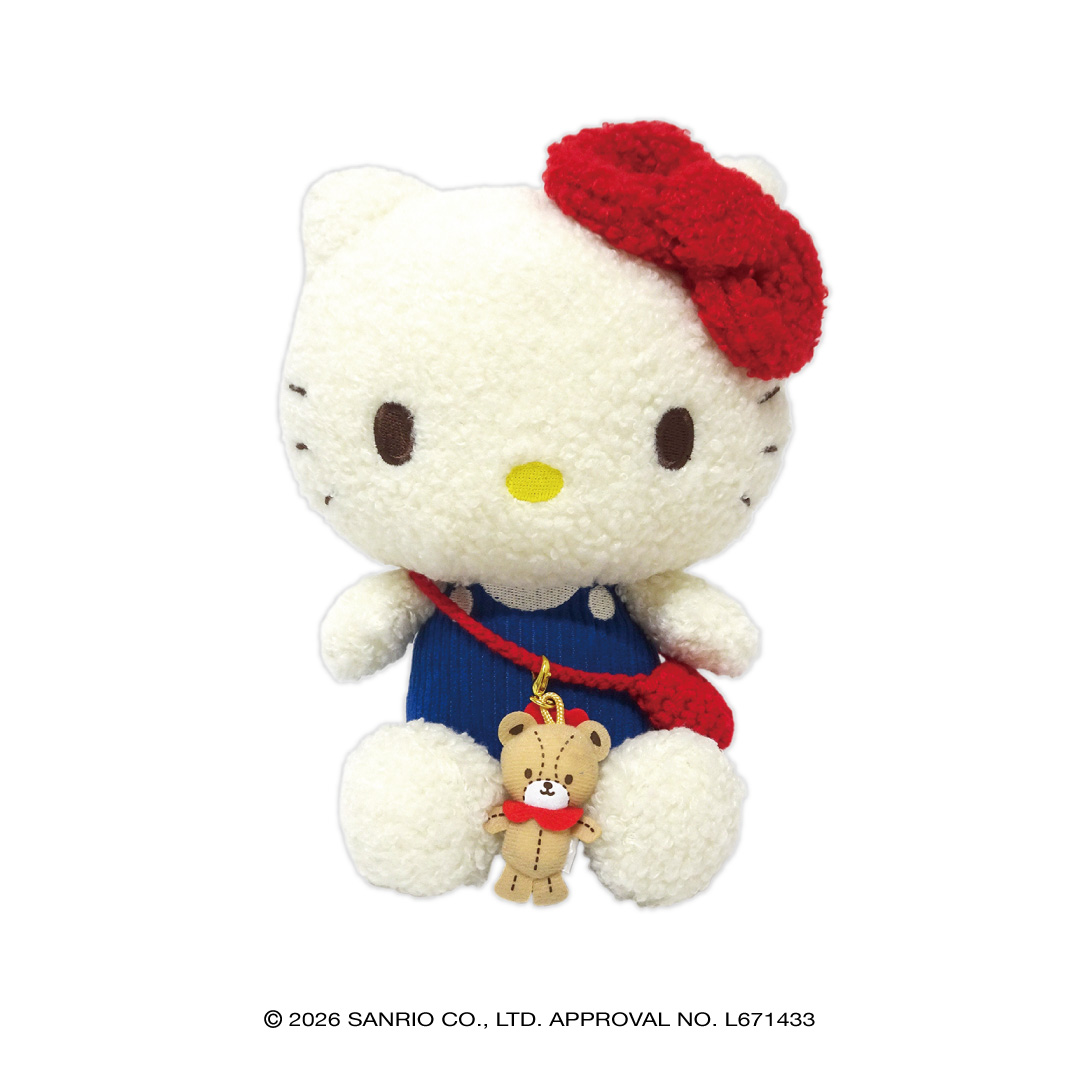 サンリオキャラクターズ(お出かけもこもこスタイル) ぬいぐるみ ハローキティ