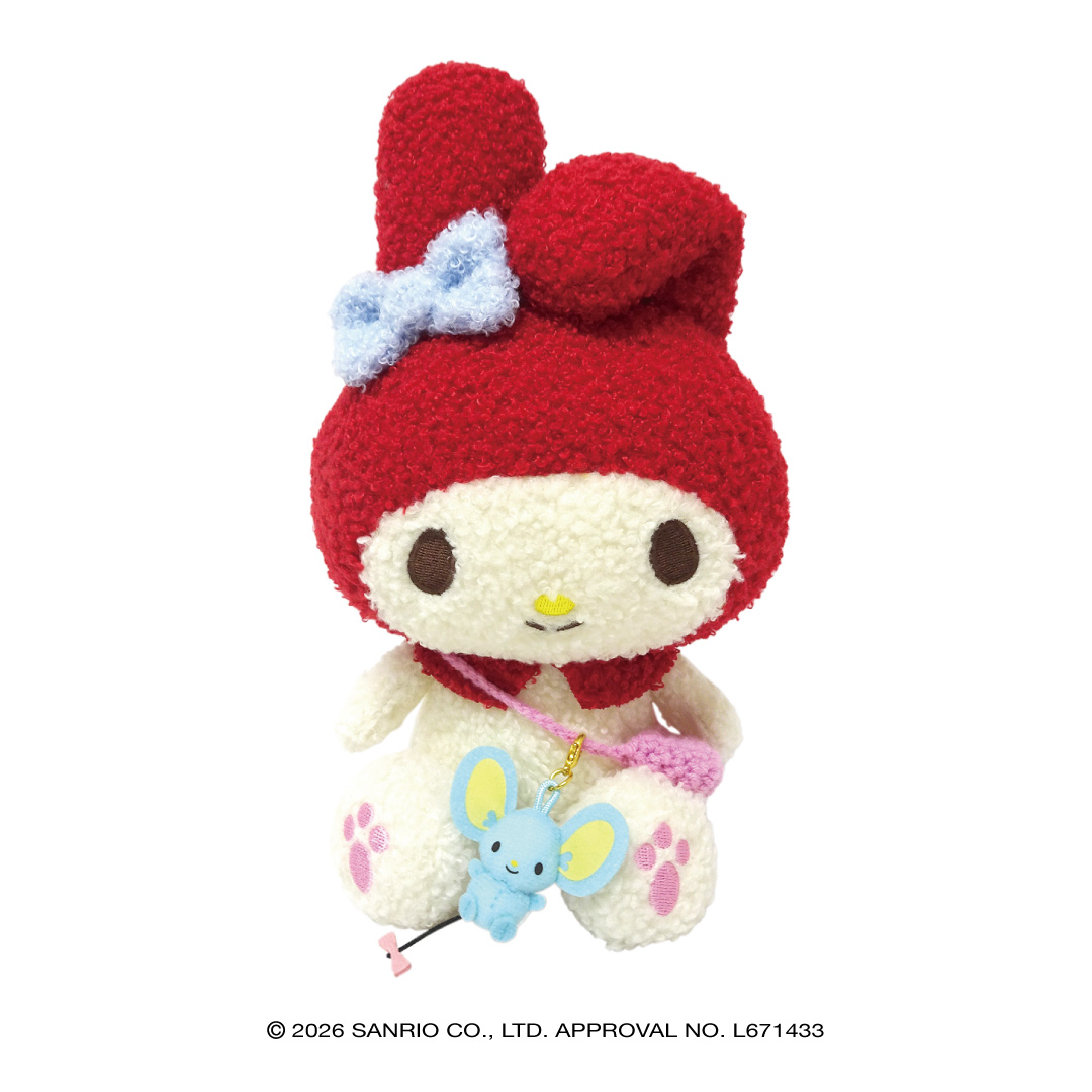 サンリオキャラクターズ(お出かけもこもこスタイル) ぬいぐるみ マイメロディ
