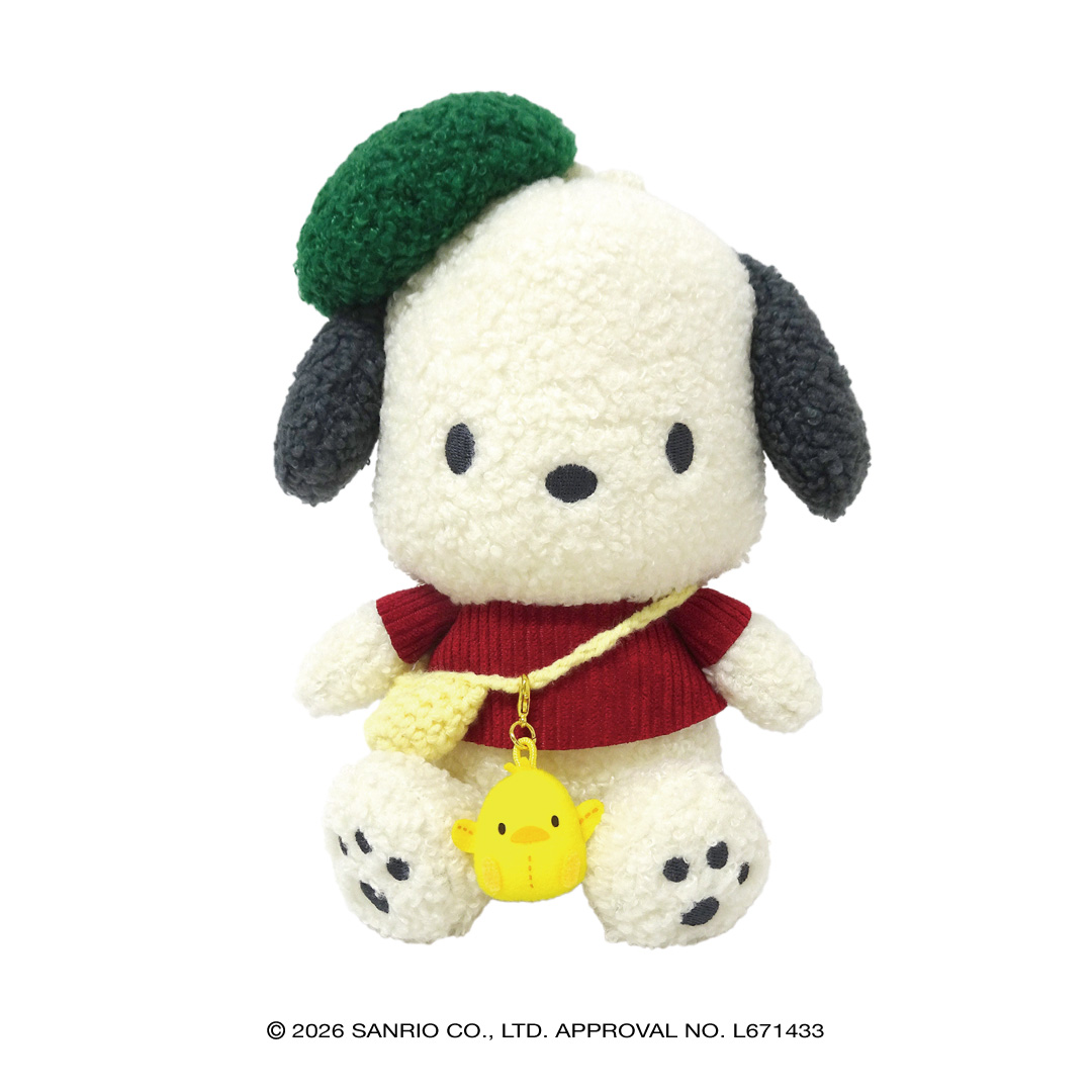 サンリオキャラクターズ(お出かけもこもこスタイル) ぬいぐるみ ポチャッコ
