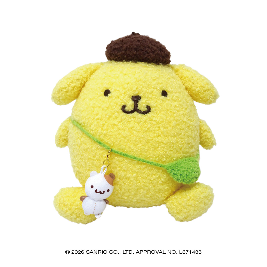 サンリオキャラクターズ(お出かけもこもこスタイル) ぬいぐるみ ポムポムプリン