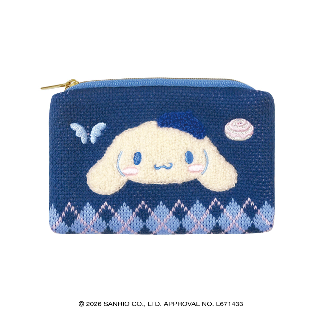 サンリオキャラクターズ(お出かけもこもこスタイル) フラットポーチ シナモロール