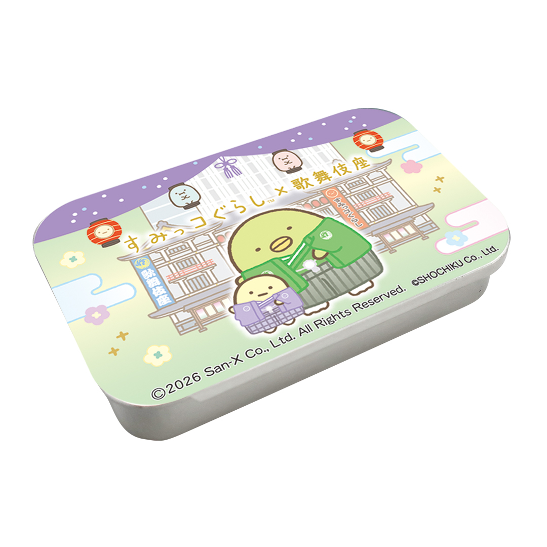 すみっコぐらし×歌舞伎座　スライド缶ラムネ（ぺんぎん？＆たぴおか）