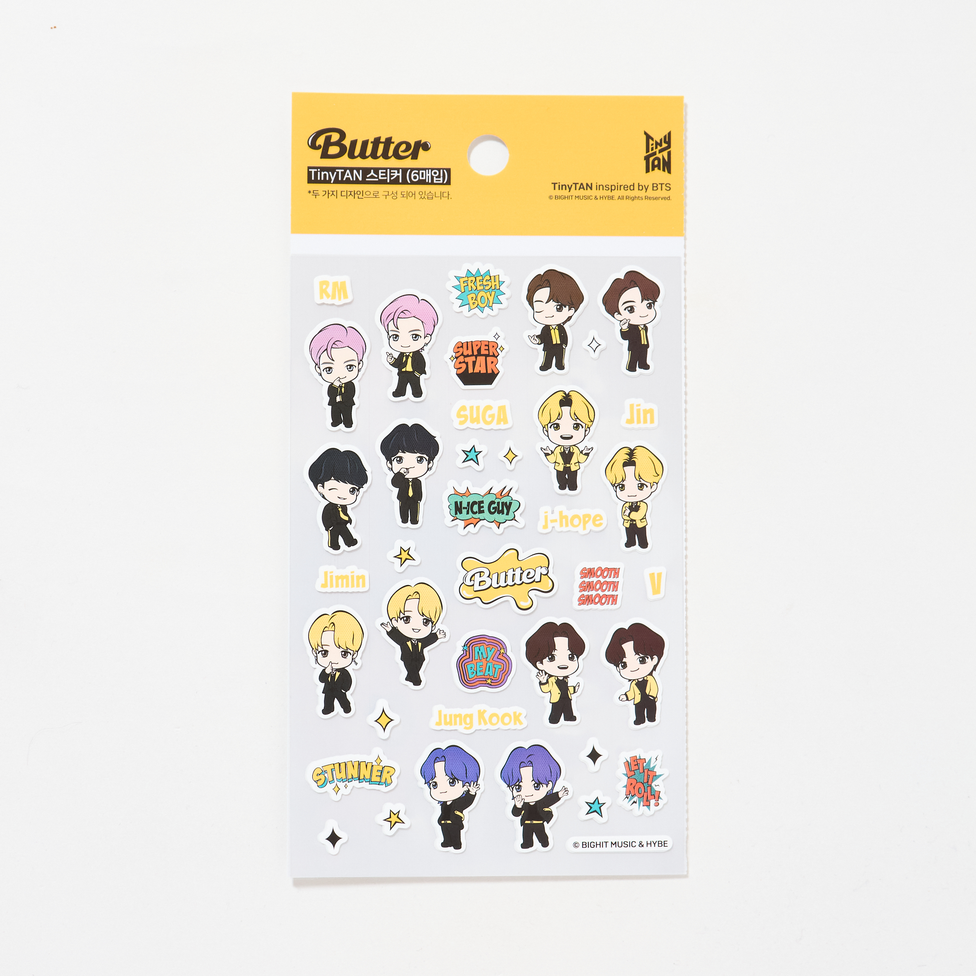 TinyTAN ステッカーセット(6枚入り) Butter