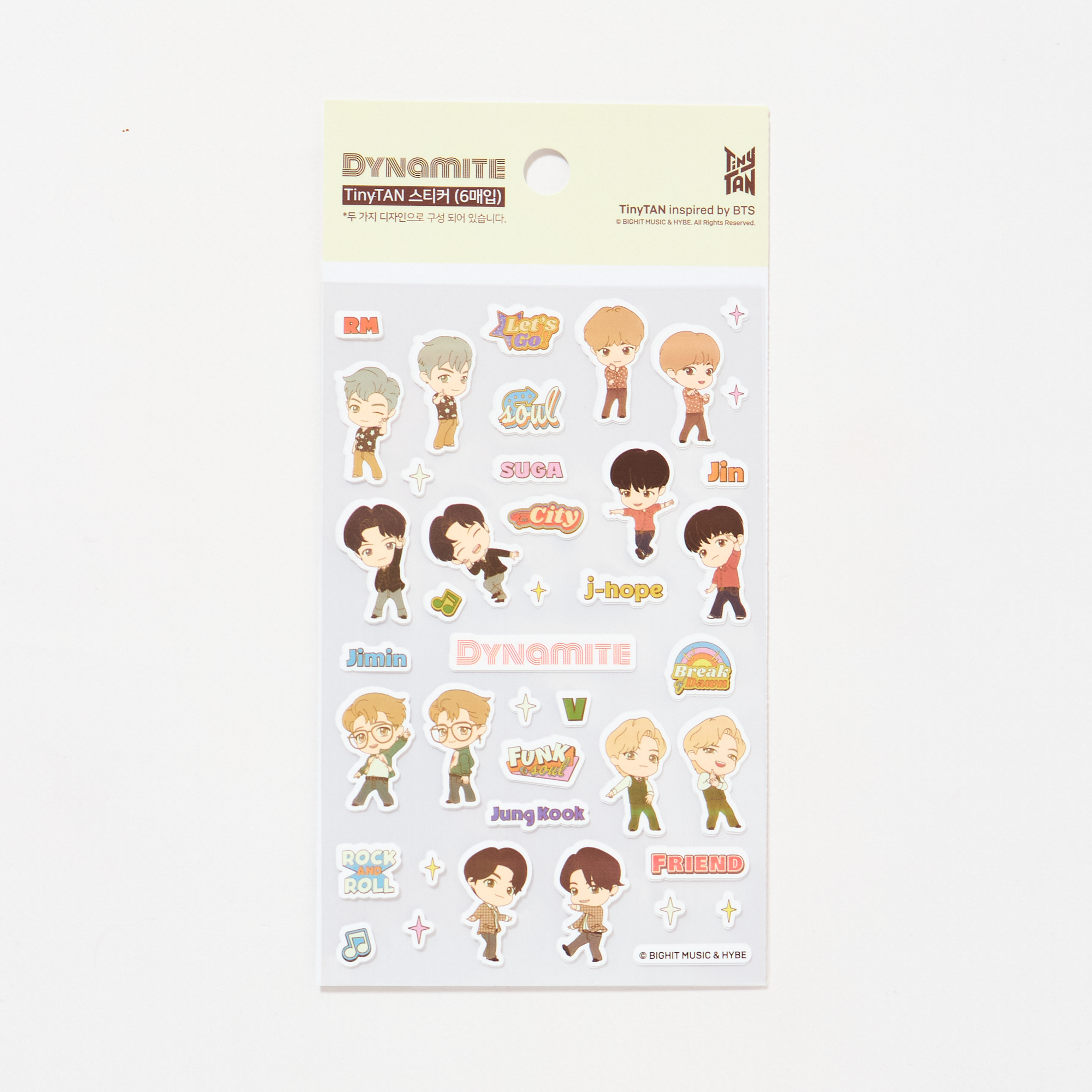 TinyTAN ステッカーセット(6枚入り) Dynamite