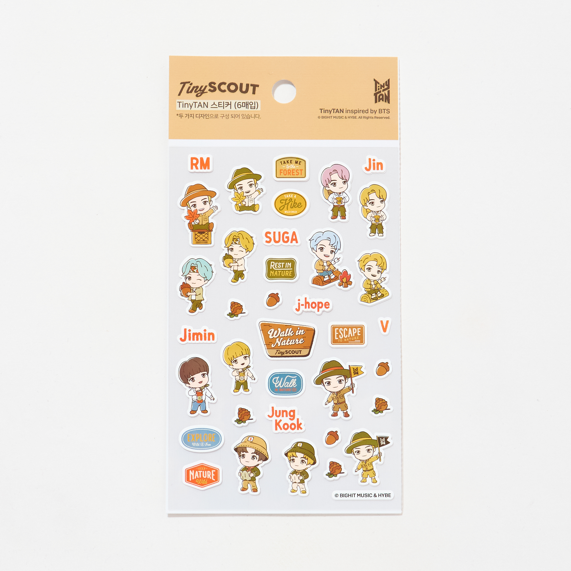 TinyTAN ステッカーセット(6枚入り) Tiny SCOUT