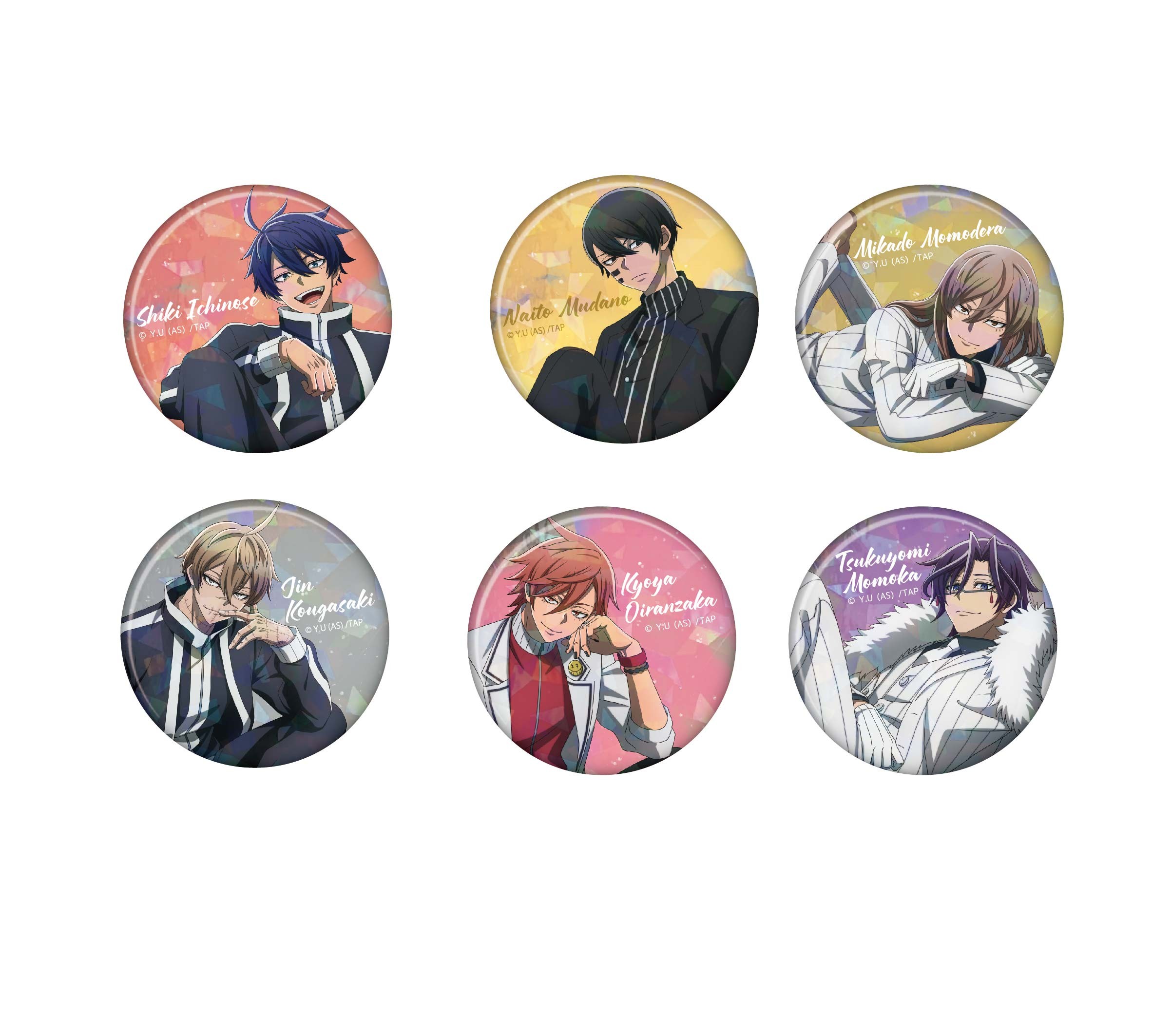 トレーディングホログラム缶バッジ(全6種) 桃源暗鬼 人をだめにするシリーズ