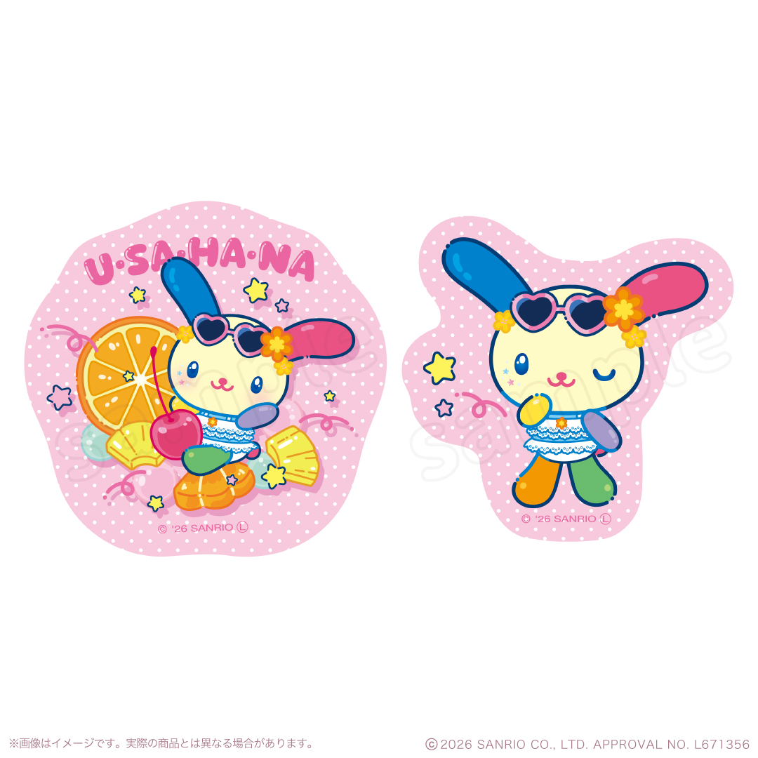 ウサハナ ポッピンフルーツ アクリルステッカーセット A