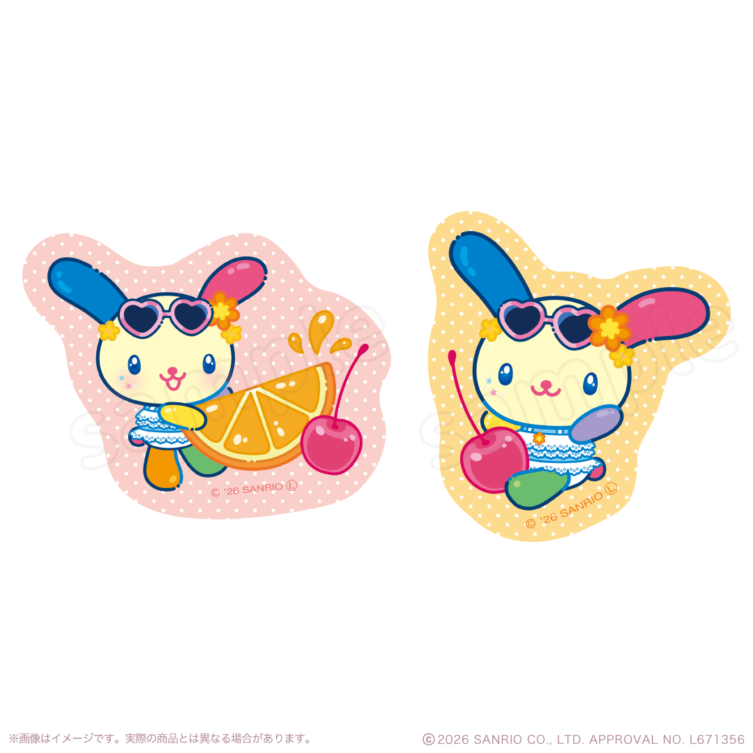 ウサハナ ポッピンフルーツ アクリルステッカーセット B