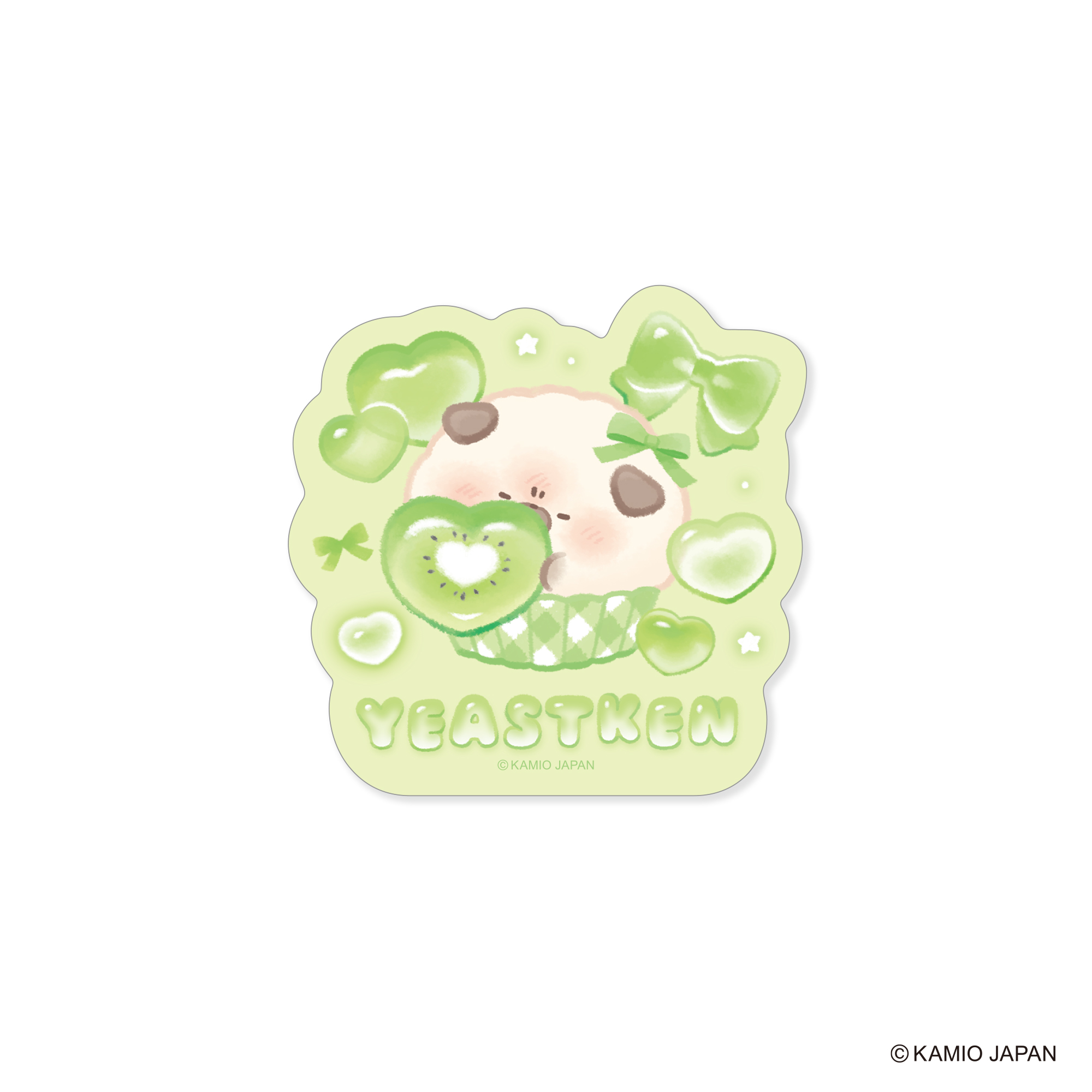 Eastken Heartful × Fruits Die-Cut Sticker (Cup Pug)