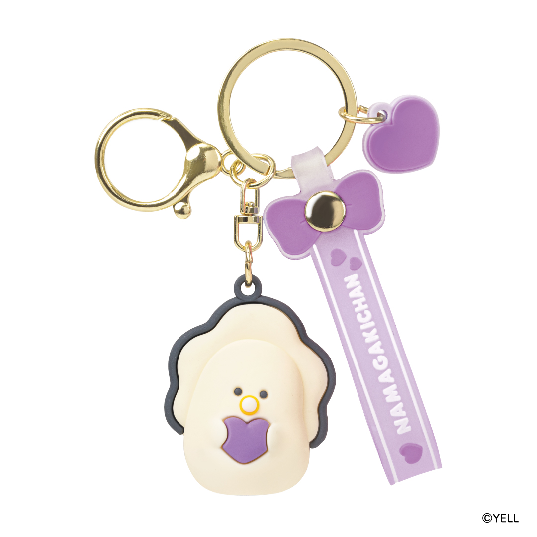 ML0021-B　つぶらな瞳のラバーマスコット　なまがき むらさき