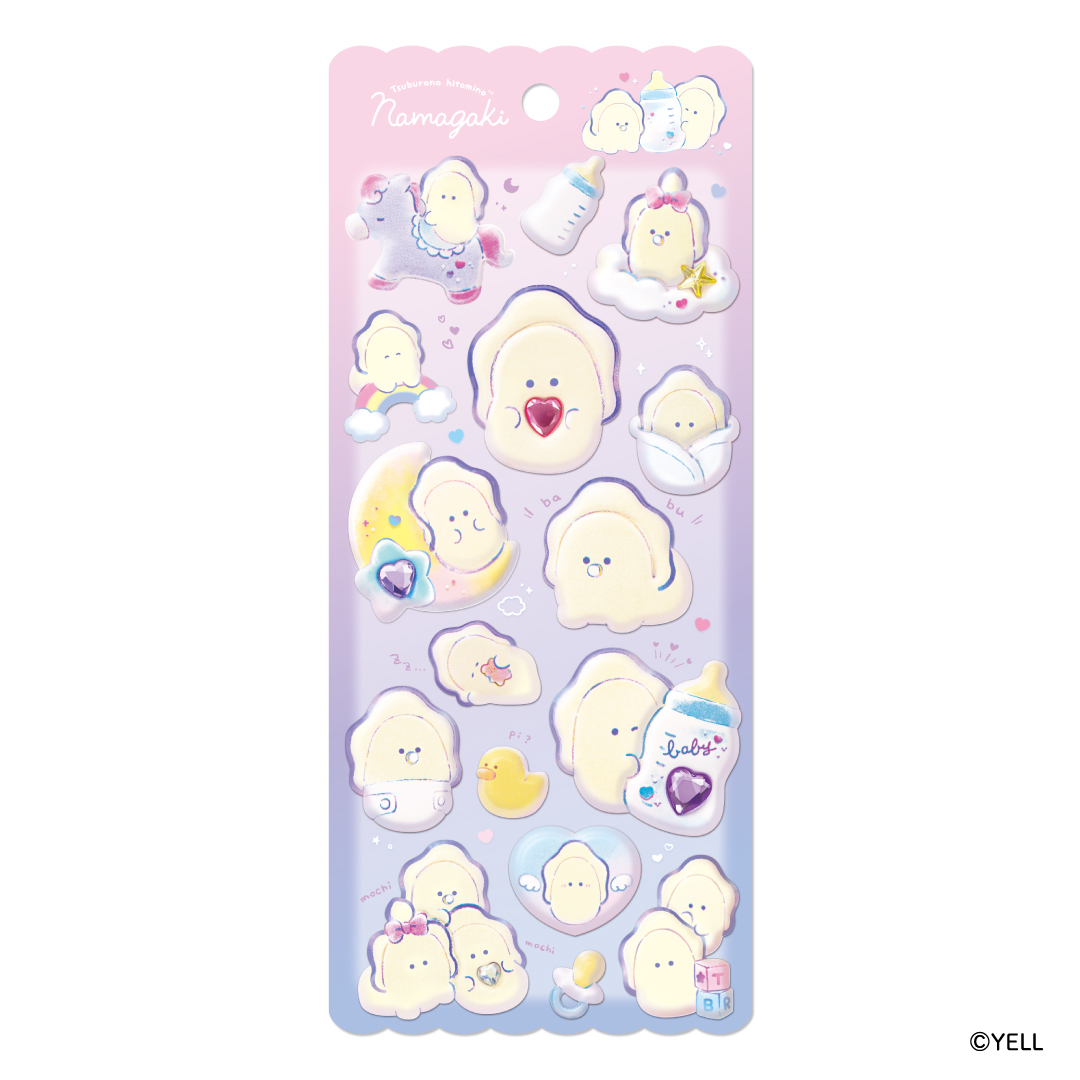 ML0020-A　つぶらな瞳のぷくぷくシール　なまがき＃1