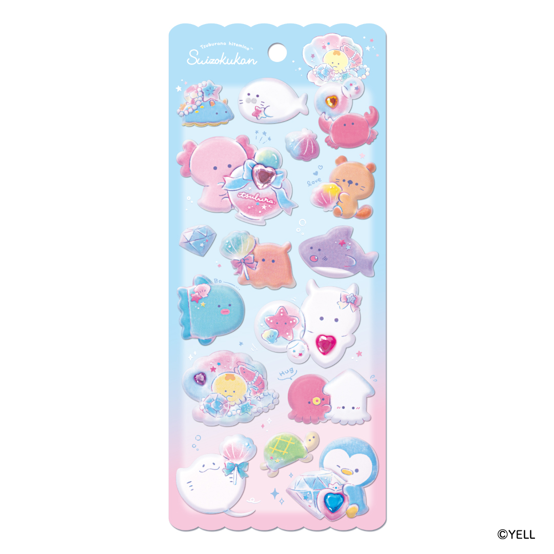 ML0020-B　つぶらな瞳のぷくぷくシール　水族館＃1