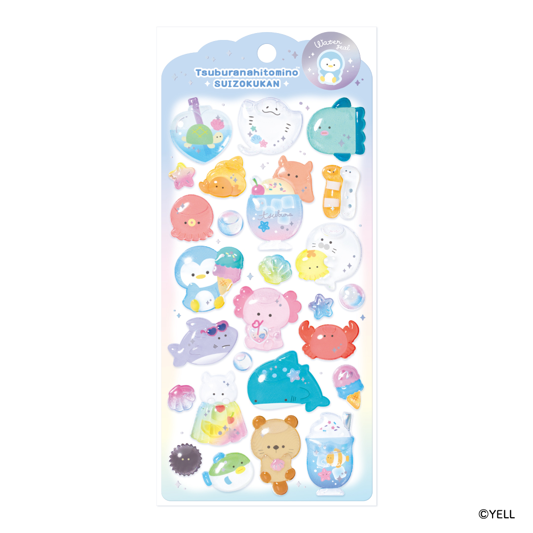 ML0025-B　つぶらな瞳のウォーターシール　水族館